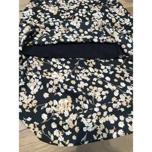 Mittoshop Women Maxi Dress Floral Design Size S Black Tan and White thumbnail 8