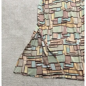 12th Tribe Geometric Strappy Midi Dress Multicolor Sweetheart Size L thumbnail 5