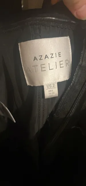Azazie Atelier Olene Black Asymmetrical Maxi Dress thumbnail 4