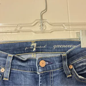 7 For All Mankind Gwenevere Skinny Jeans Distressed Blue Size 26 Low Rise thumbnail 4