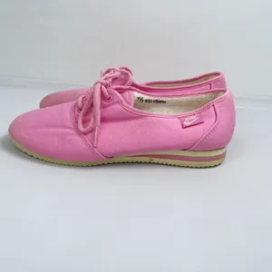 Vintage‎ Nike 80s Women's Size 7.5 Sunburst Canvas Pink Terry Inside Retro thumbnail 4