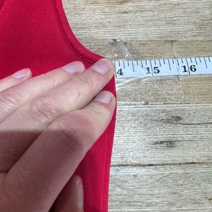 Alya Women's Scuba Sleeveless Round Neck Eyelet A-Line‎ Party Dress Red Size XS thumbnail 5