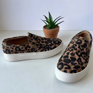 Steve Madden Gills Leopard Sneakers Womens Shoes 6.5M MobWIfe Y2K Slip On Fabric thumbnail 2
