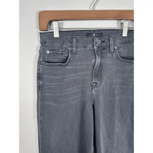 7 For All Mankind Alexa Jeans Women 27 Washed Black Minimalist Straight Leg thumbnail 4