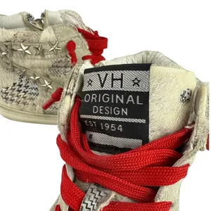 Vintage Havana Women's White Red High Top Trainers Athletic Sneakers Shoes Sz 6 thumbnail 6