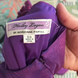 hailey Logan by Adrianna Papell juniors cocktail dress purple Size Small 3-4‎ thumbnail 5