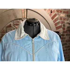 Jacket 1980s hood blue cream Size 20W thumbnail 4