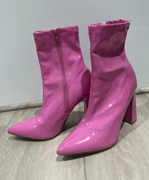 Pink Bamboo Ankle Boots  thumbnail 1