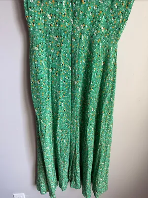 Whistles Green Ditsy Blossom Midi Shirt Dress 6 thumbnail 6