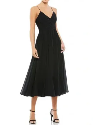 NWT Mac Duggal Ieena 70099 Faux Wrap Black Formal Dress Size XS thumbnail 12