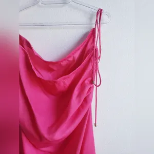 Free People Hattie Silky Tunic Hot Pink thumbnail 6