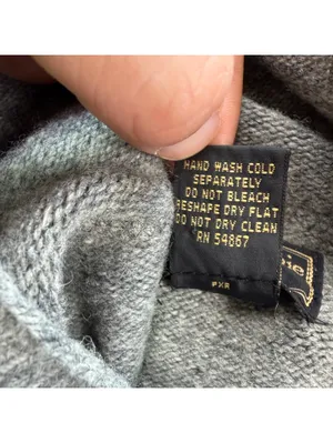 Abercrombie & Fitch AF Utility Lambswool Turtleneck Sweater Gray Y2K Womens L thumbnail 7