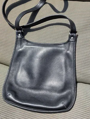 Vintage Coach Slim Legacy Flap Saddle Crossbody Black thumbnail 5