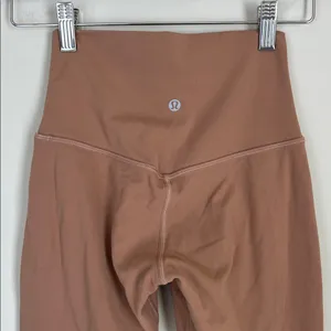 Lululemon Align Crop 23 inch Leggings Yoga Size‎ 2 Nude Tan thumbnail 4