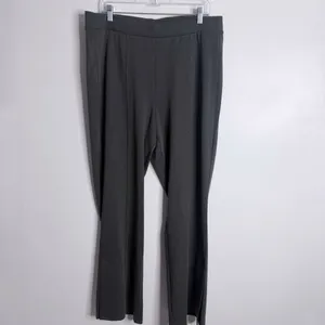NWOT Gap Slit Hem Ponte Flare Charcoal Heather Pull On Stretch‎ Size XL Casual thumbnail 2
