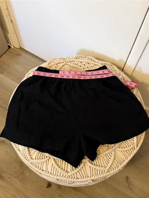 Abercrombie & Fitch Black Elastic Waist Shorts thumbnail 7