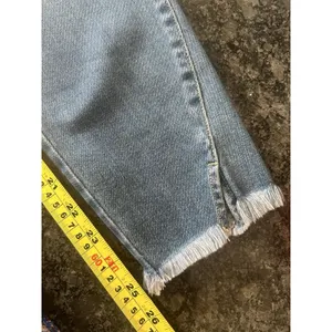 KanCan Mid Rise Tapered Leg Jeans Size 13/30 Dark Wash Stretch Denim Frayed Hem thumbnail 6