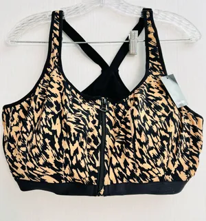 Avenue Sports Front Zip Animal Print Bra thumbnail 1