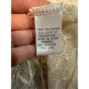 Krazy Kat Ivory Cream Open Knit Long Sleeve Button Front Lace‎ hem Top thumbnail 9