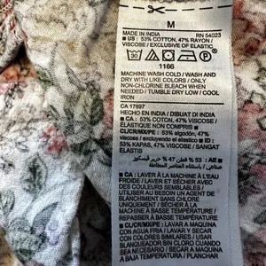 Old Navy Smocked Blouse Floral Print Sleeveless Ruffle Swing Multicolor Medium thumbnail 3
