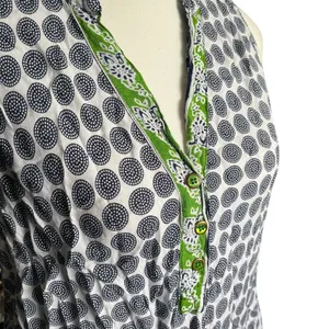 Blue White Green Boho Tapestry Printed Beachy Coverup Dress Resort Women's‎ XL thumbnail 2