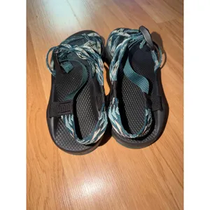 Chaco Z Cloud 2 Sandals Womens 10 Teal Blue Double Strap Toe Loop Hiking Shoes thumbnail 2