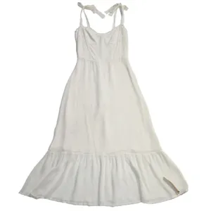 NWT Reformation Nikita Midi in Ivory Tank Tie Straps Flounce Hem Dress 8 thumbnail 3