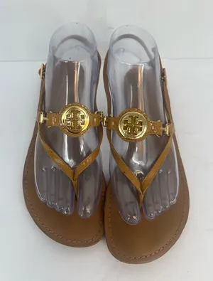 RARE Tory Burch Ali Anteka Tan Leather Sandals thumbnail 1