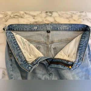 EUC J.Crew Tall 9" demi-boot crop jean in Ruby wash Sold Out Sz 28 Broken Zipper thumbnail 9