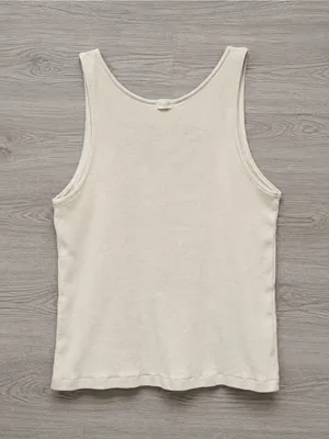 SKIMS Bone Ribbed Cotton Stretch Tank Top Scoop Neck 4X Capsule Basic thumbnail 4