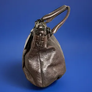 Coach Madison Sophia 18816 Gunmetal Metallic Leather Satchel Handbag Purse GUC thumbnail 5