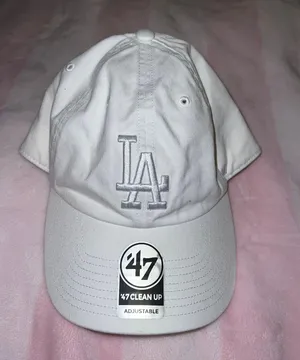 LA Dodgers Baseball Hat White thumbnail 1