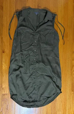 Sharagano Sleeveless Shirt Dress size 14 thumbnail 1