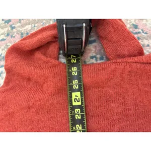 Free People‎ Burnt Orange Wool Alpaca Blend Oversized V-Neck Sweater Large thumbnail 5