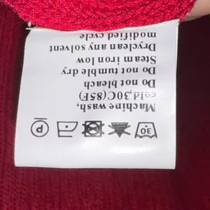 Red Ribbed Knit‎ Bodycon Sweater Dress Sleeveless Large thumbnail 5