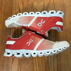 On Running Cloudflow Orange Rust White Sneakers Womens 9.5 Running‎ Shoes thumbnail 4