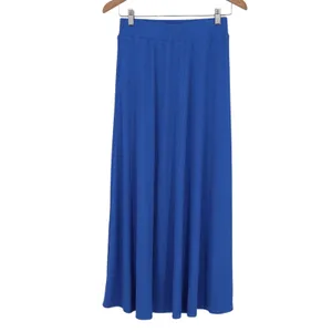 Unbranded Royal Blue Ribbed Knit Maxi Skirt High Waisted Flowy Size S thumbnail 3