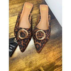 Madden‎ NYC Leopard Pointed Toe Flats Size 9 Brown thumbnail 2