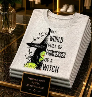 In a World Full of Princesses Be a Witch Wicked Oz T Shirt size 10 thumbnail 1