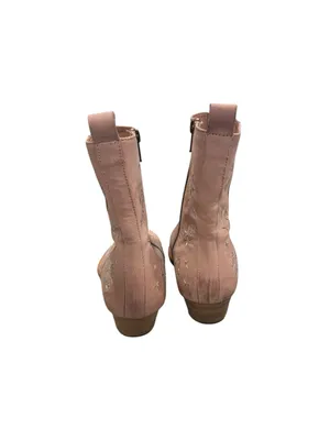 Free People Bowers Embroidered Leather Western Boot in Blush 8 NEW thumbnail 7