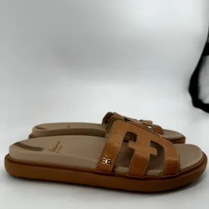 Sam Edelman Valeri Slide Sandals Saddle Leather Cushioned Slip On Open Tan 7.5M thumbnail 3