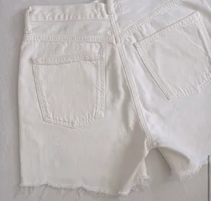 Agolde White Criss Cross Jean Shorts thumbnail 6
