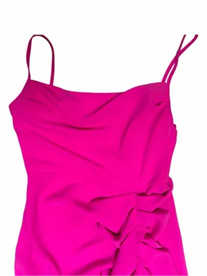 Amanda Uprichard Hot Pink Cowl Neck Maxi Dress – Small thumbnail 6
