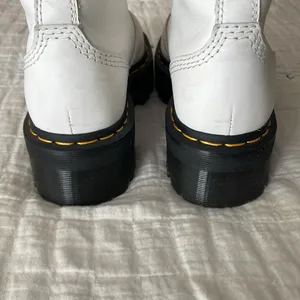 DR. MARTENS Jetta Zipped Sendal Leather Platform Boots in White Size 38 EU 7 US thumbnail 7