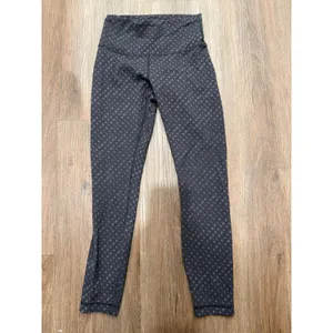 Lululemon Wunder Train High-Rise Tight 25 Logo‎ Script Black Grey Womens Size 6 thumbnail 2