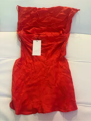 Zara Satin Polka Dot Dress thumbnail 7