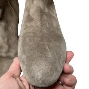 Minimalist Suede Ankle Booties Taupe Gold‎ Heel Marion Parke 39 thumbnail 7