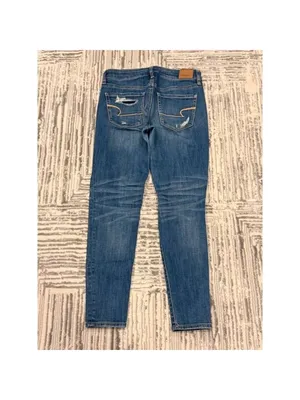 American Eagle Outfitters women's size 4 blue distressed Hi-Rise Jegging Jeans thumbnail 5