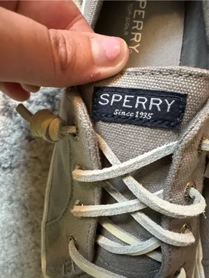 Sperry Women's Gray Canvas Slip-On Style Sneakers with White Trim thumbnail 2