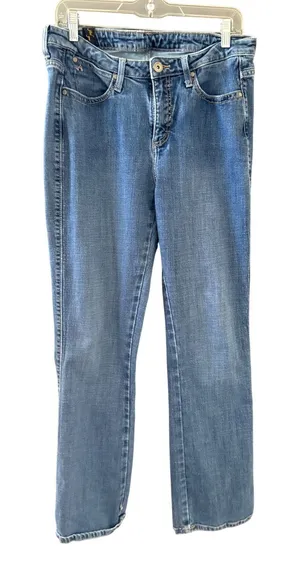 Wrangler Aura Instantly Slimming Jeans 10 Tall Medium Wash‎ Straight Western thumbnail 1